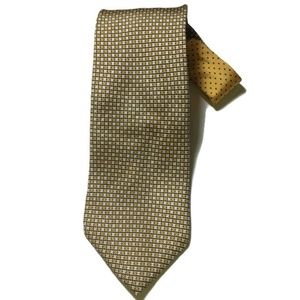 Classics Tommy Hilfiger Geometric Inported100% Silk Gold Brown Men's  Tie